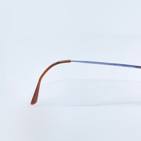 Vintage Logo Paris Silver Purple Oval Half-Rim Sunglasses Frames Only - Picture 8 of 8